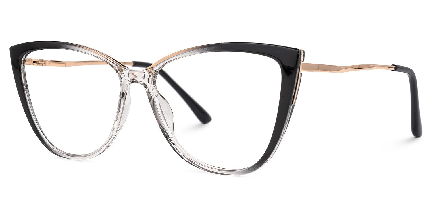 Carina Noir-Cristal Cateye Lunettes1