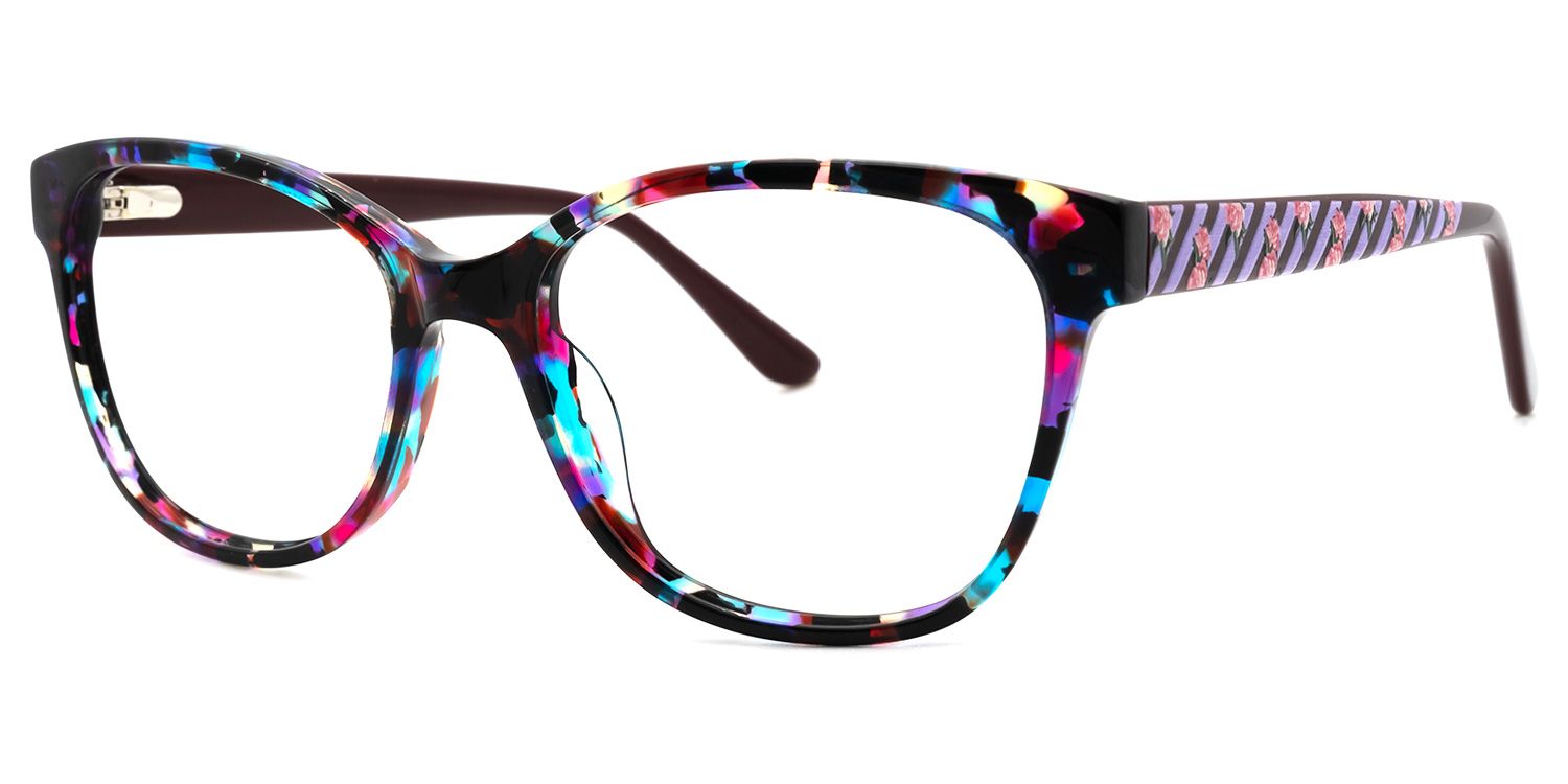 Okes Floral Rectangle Lunettes1