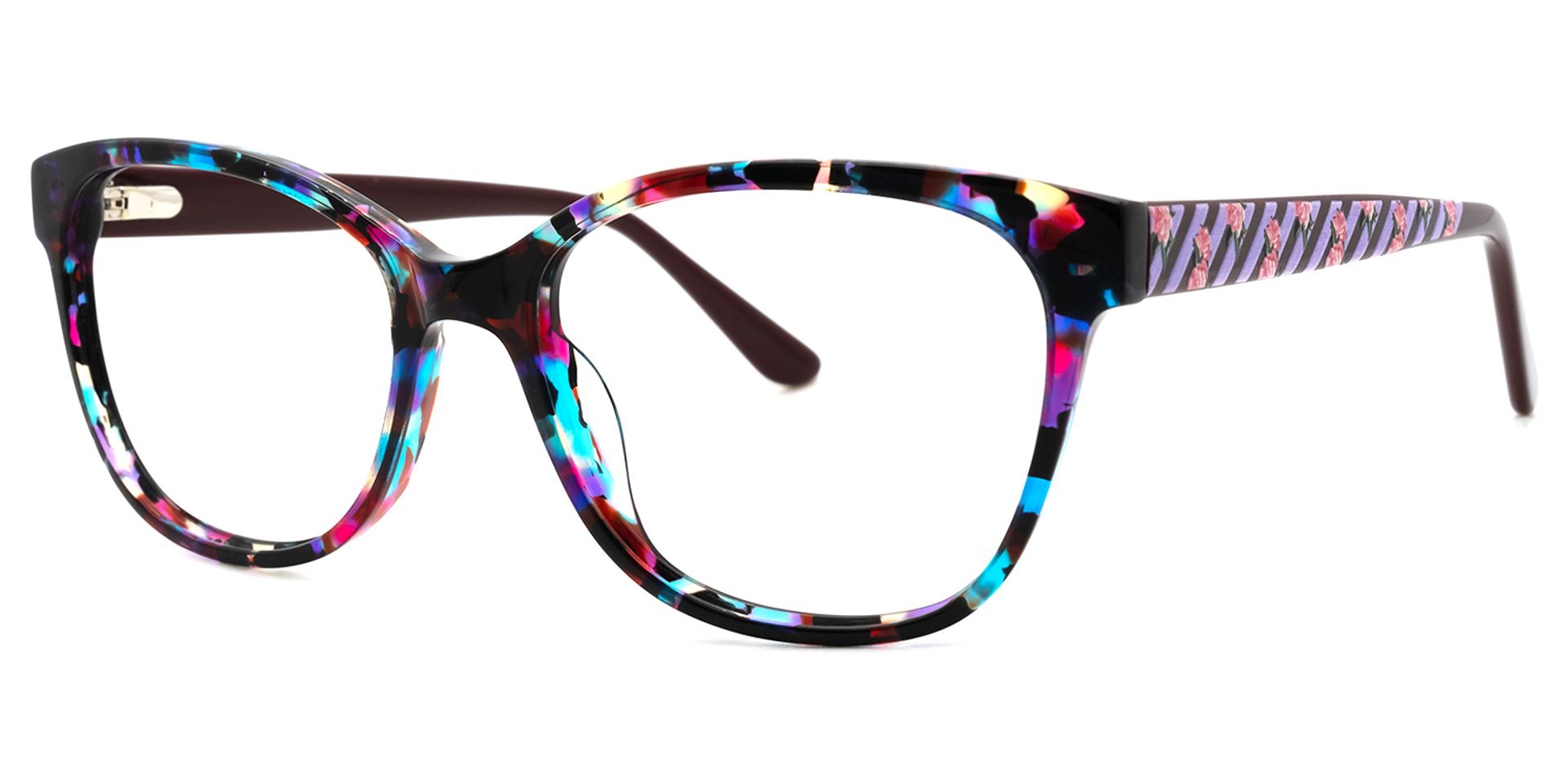 Okes Floral Rectangle Lunettes1