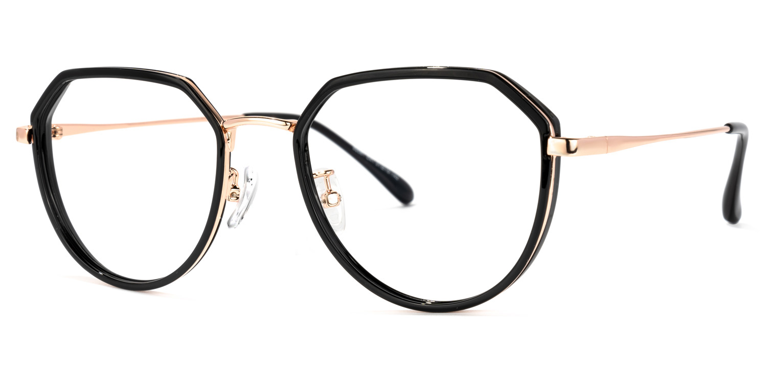 Fedora Noir Géométrique Lunettes1