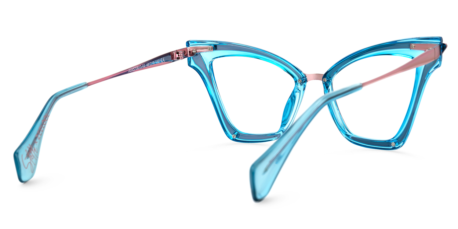 Stella Bleue Cateye Lunettes3