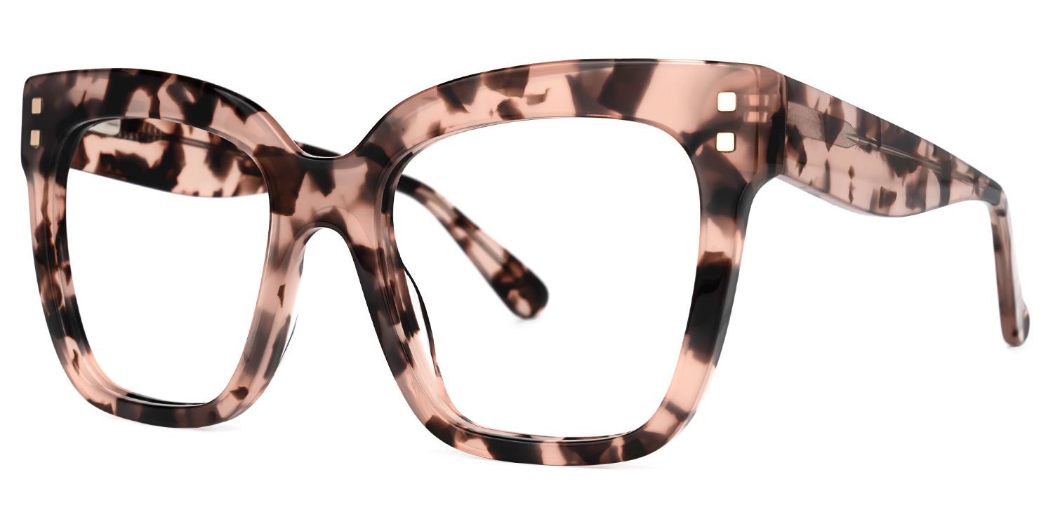 Minguela Rose Tortue Carré Lunettes1