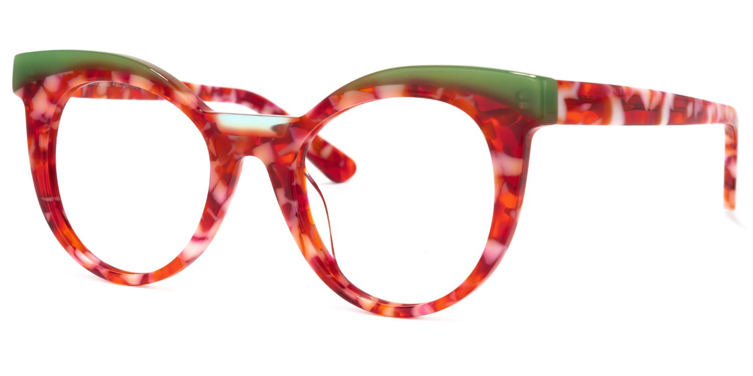 Lismary Rouge-Floral Cateye Lunettes1