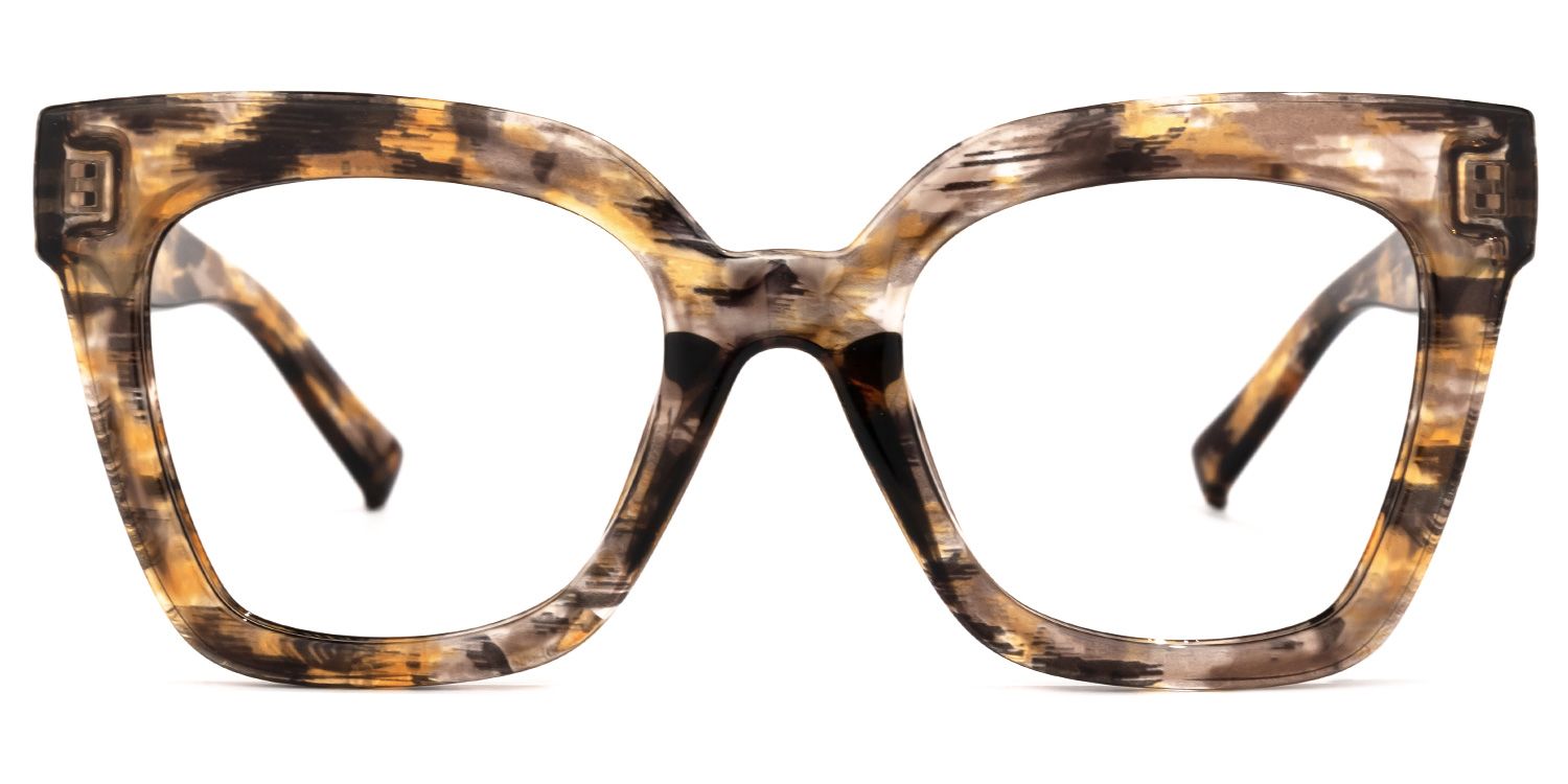 Malcolm Marron-Floral Carré Lunettes0