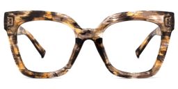 Malcolm Marron-Floral Carré lunettes0