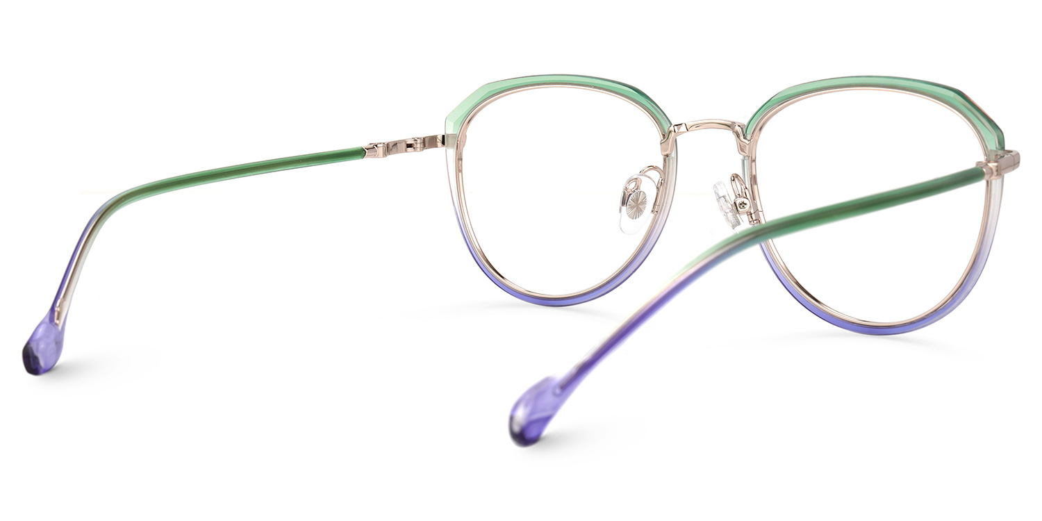 Louella Vert Ronde Lunettes3