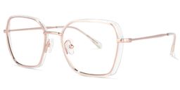 Nathalie Or Cristal Carré lunettes1