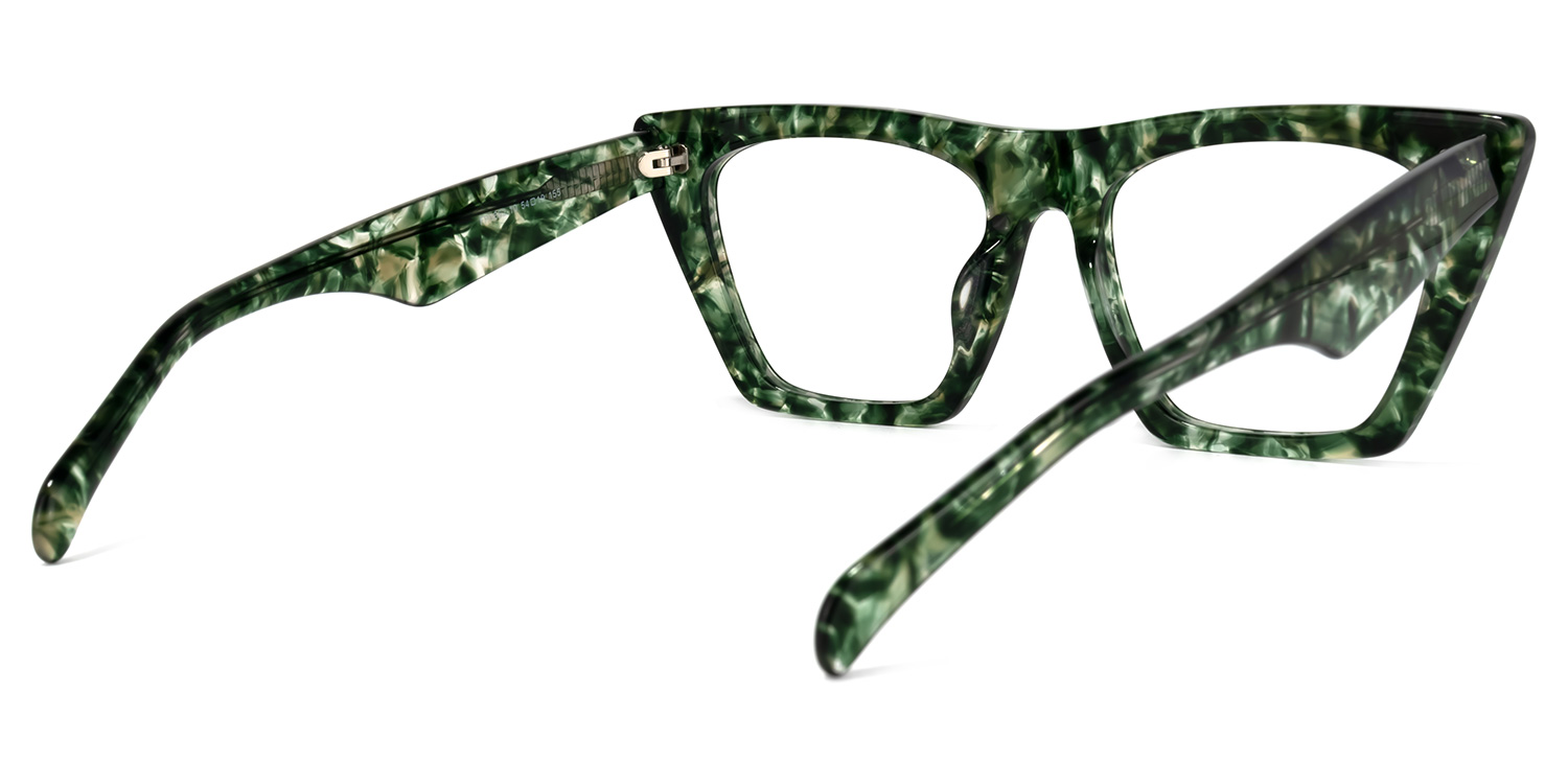 Cecile Vert-Floral Cateye Lunettes3