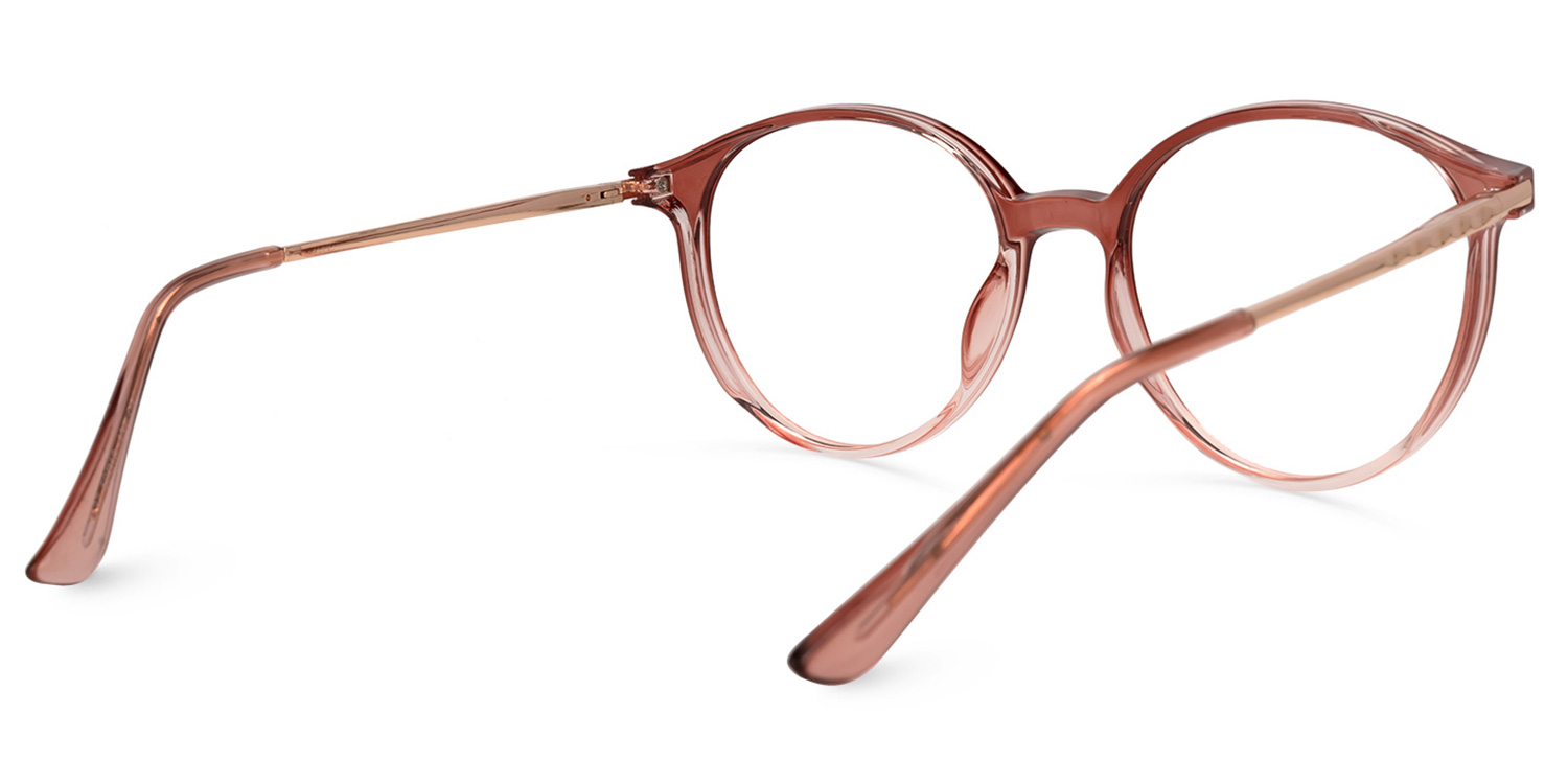 Justina Marron Cristal Ronde Lunettes3