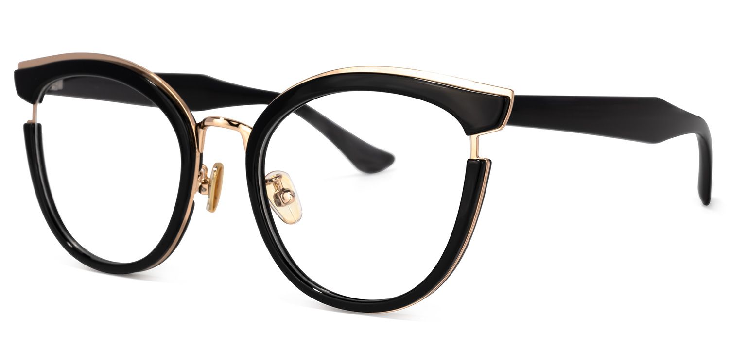 Laraine Noir Cateye Lunettes1