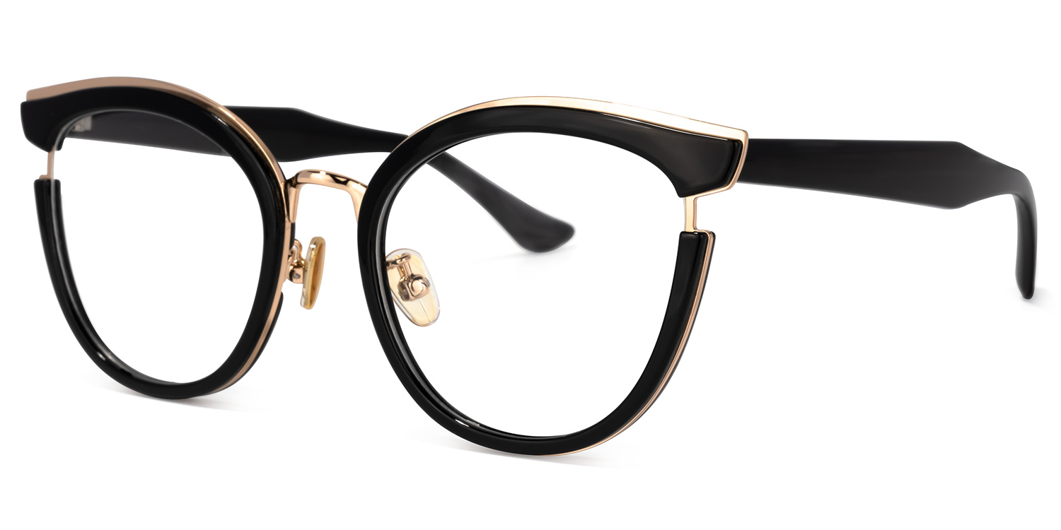 Laraine Noir Cateye Lunettes1