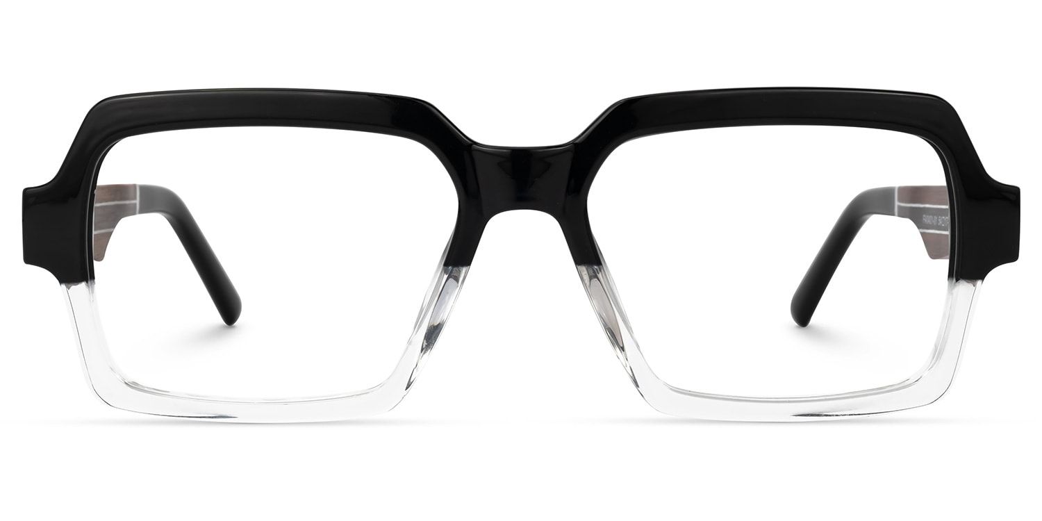 Jack Noir-Cristal Rectangle Lunettes2