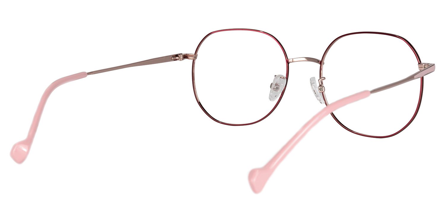 Qusay Lunettes rondes roses 3