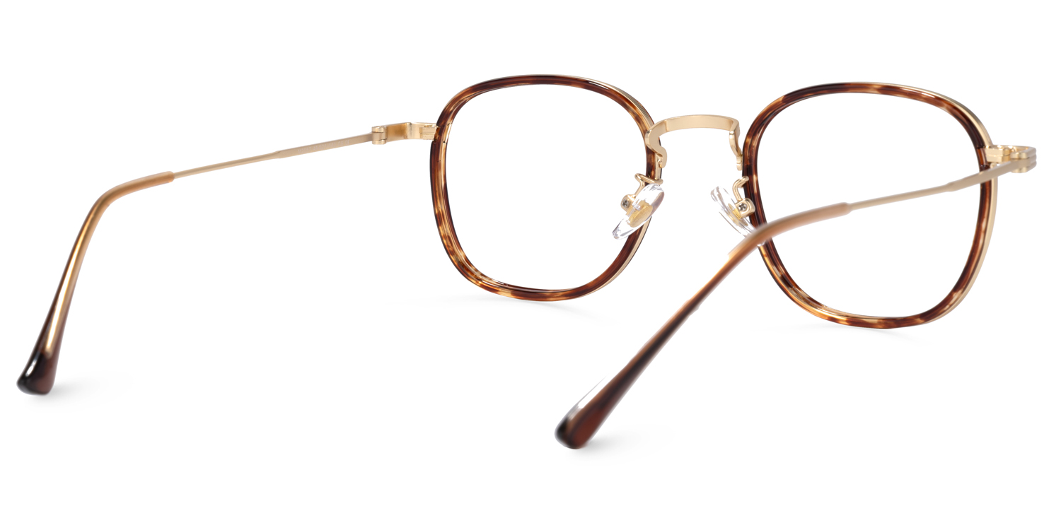 Joho Lunettes carrées Marron Tortoise3
