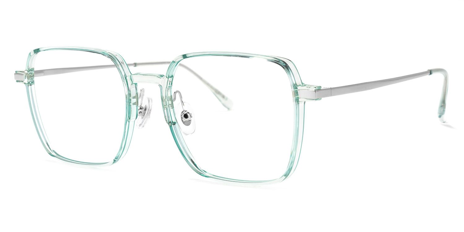 Padraigin Lunettes carrés en cristal vert 1