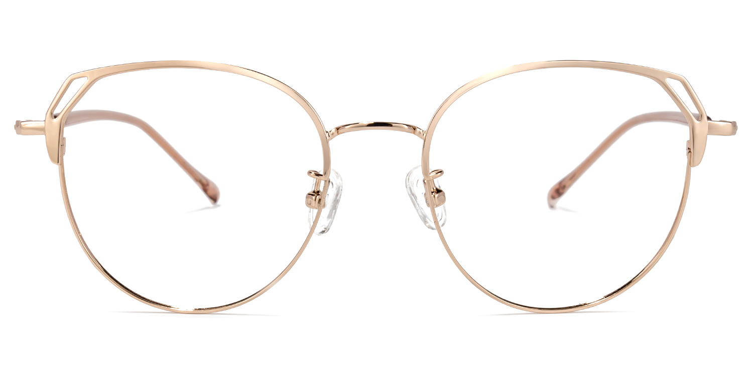 Haggith Lunettes rondes dorées0