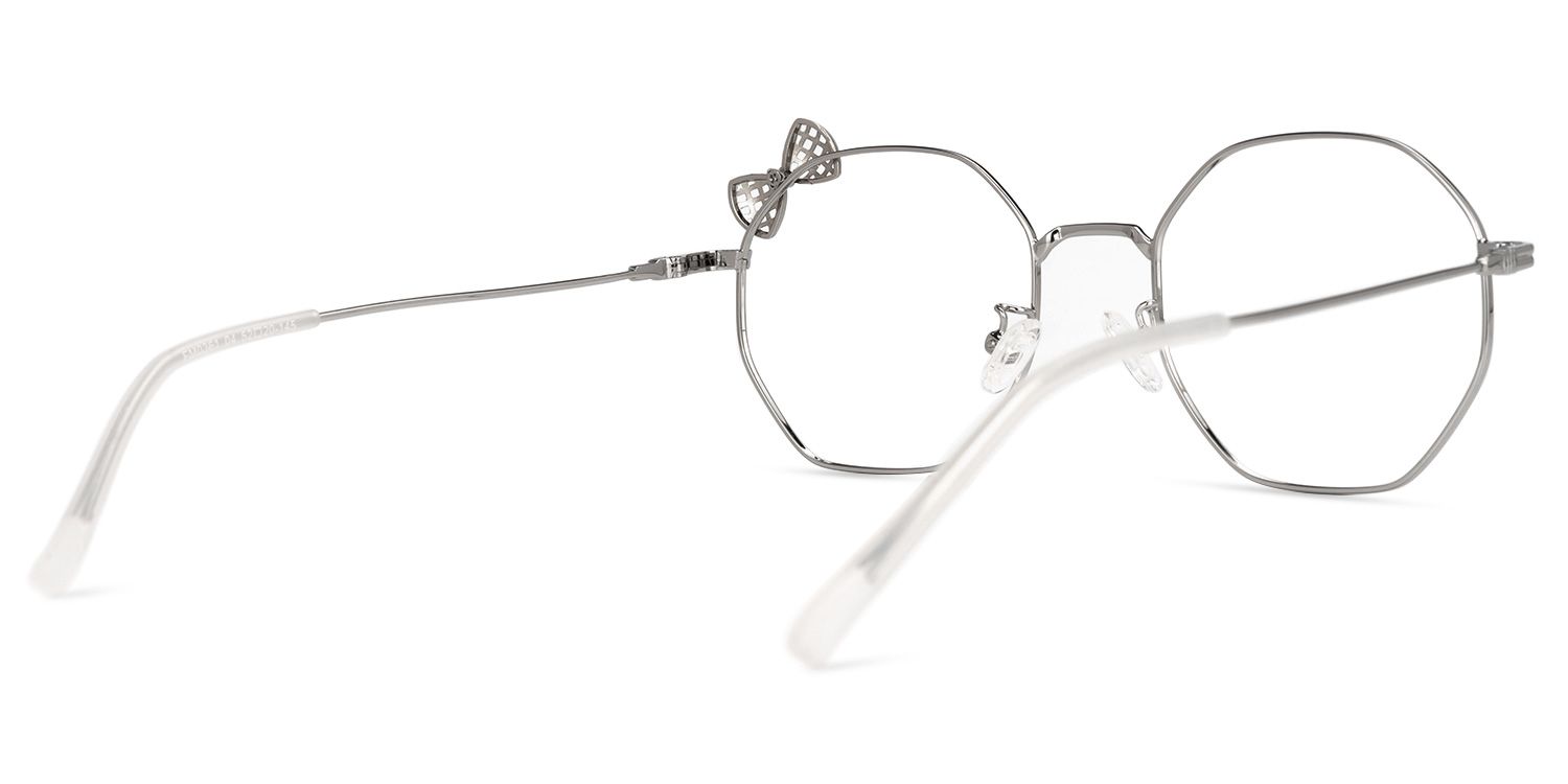 Kaitlyn Lunettes géométriques argentées 3