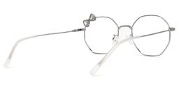 Kaitlyn Argent Rectangulaire lunettes3