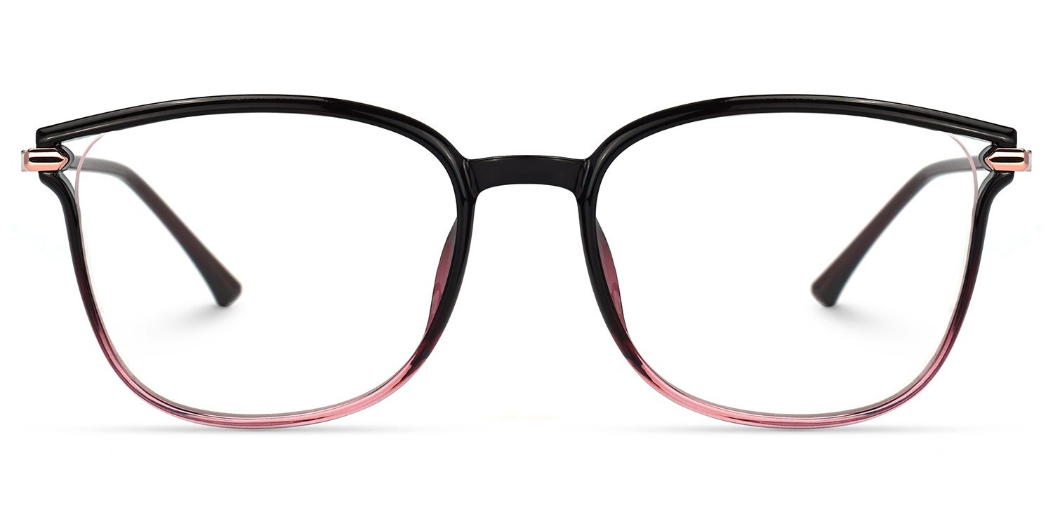 Mander Lunettes carrées  Noir Violet0