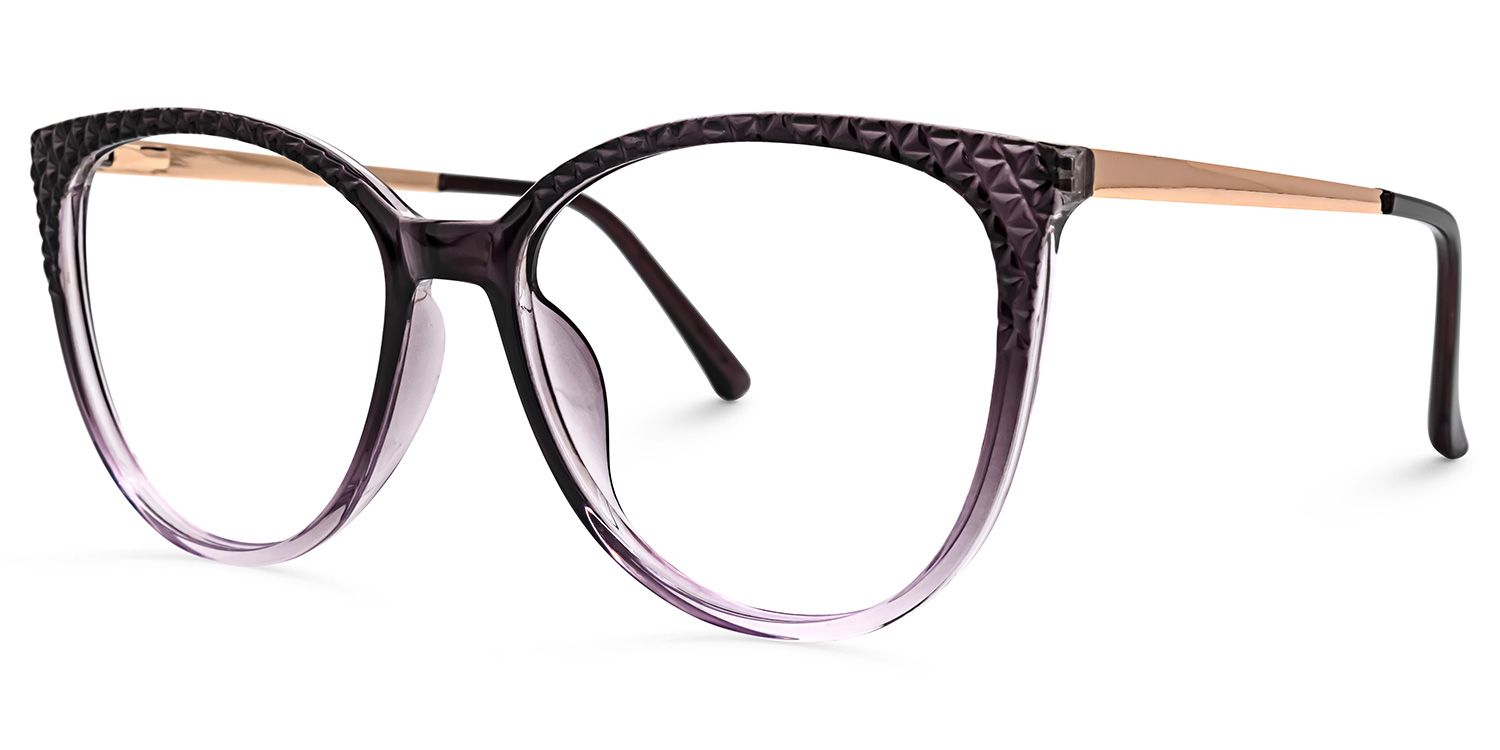 Wanda Violet foncé Cateye Lunettes1