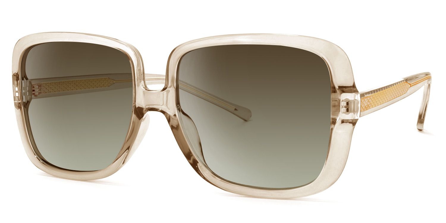 Raymond Lunettes solaires carrées Beige1