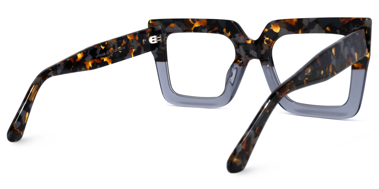 Brandon Gris Floral Carré Lunettes4