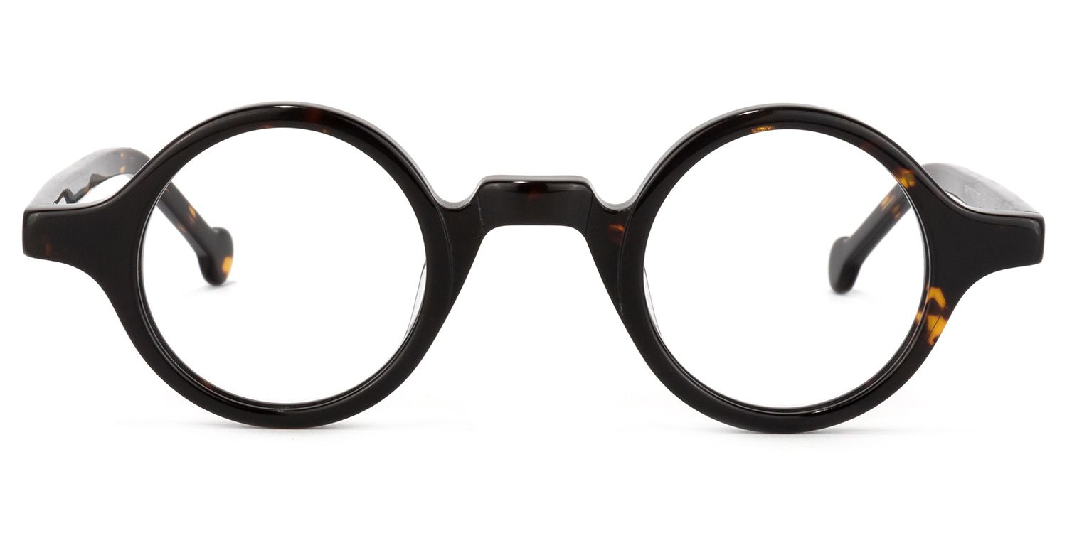 Arale Lunettes rondes à monture complète Tortoise1