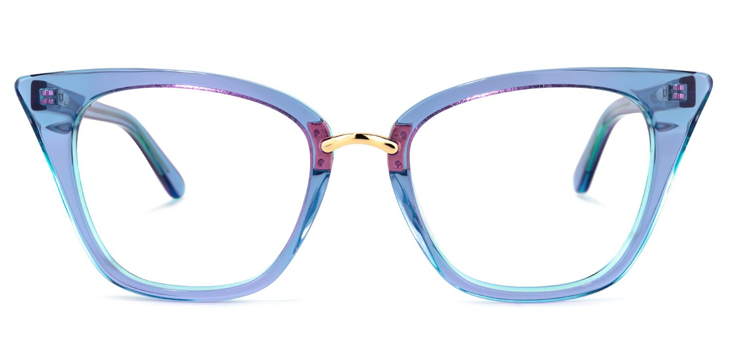 Martha Bleue Cateye Lunettes0