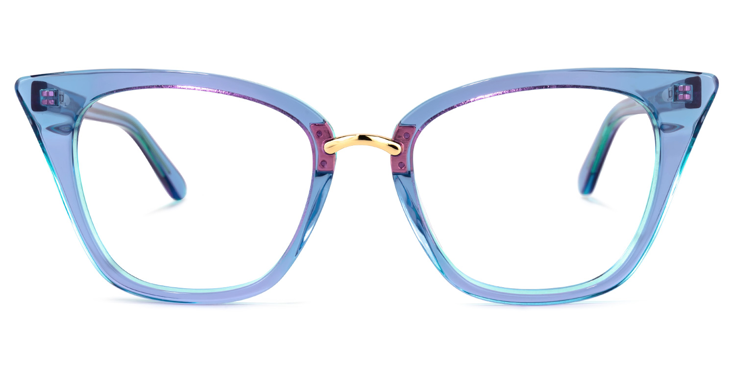 Martha Bleue Cateye Lunettes0