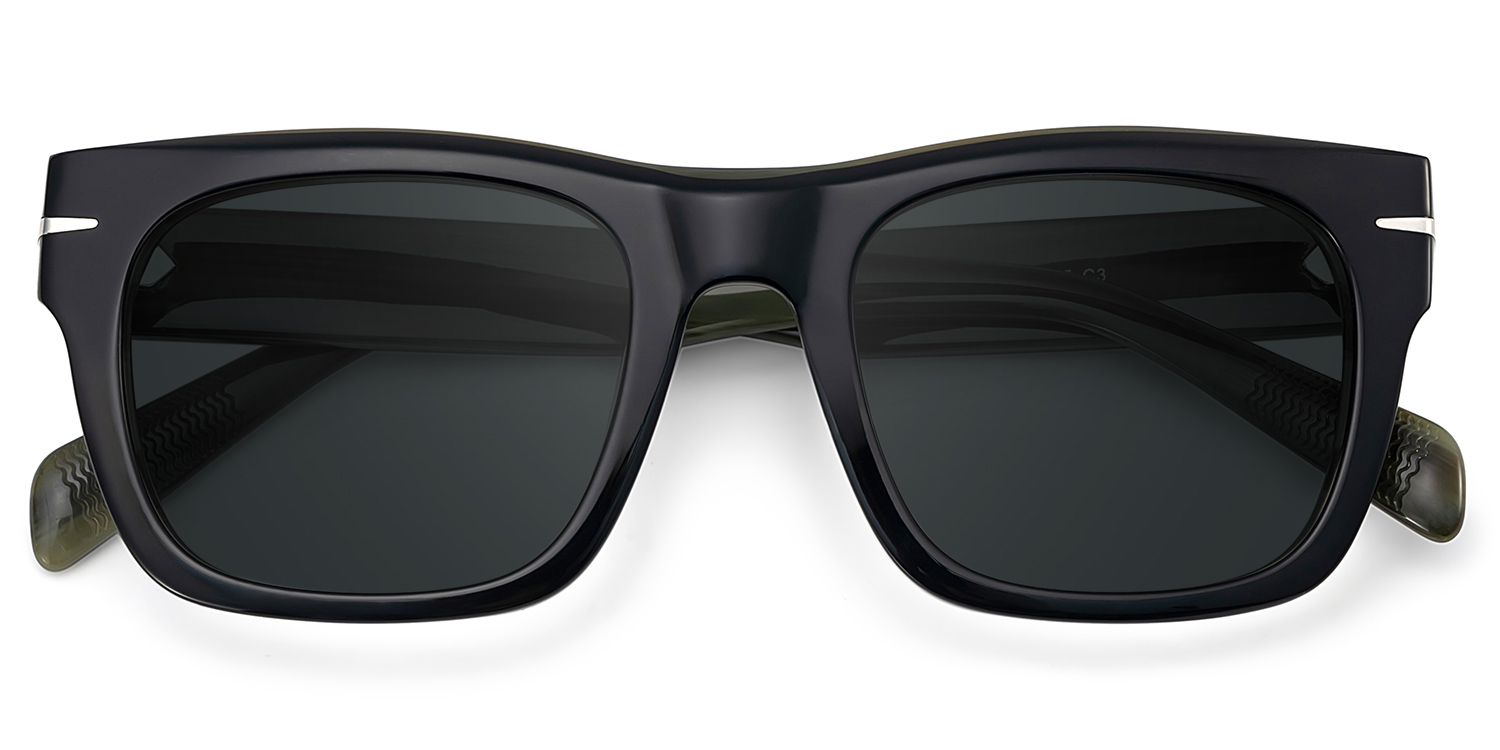 Renzo Noir Rectangle Solaires1