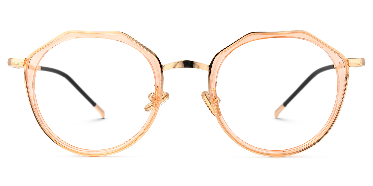 Helewise Orange Géométrique Lunettes0