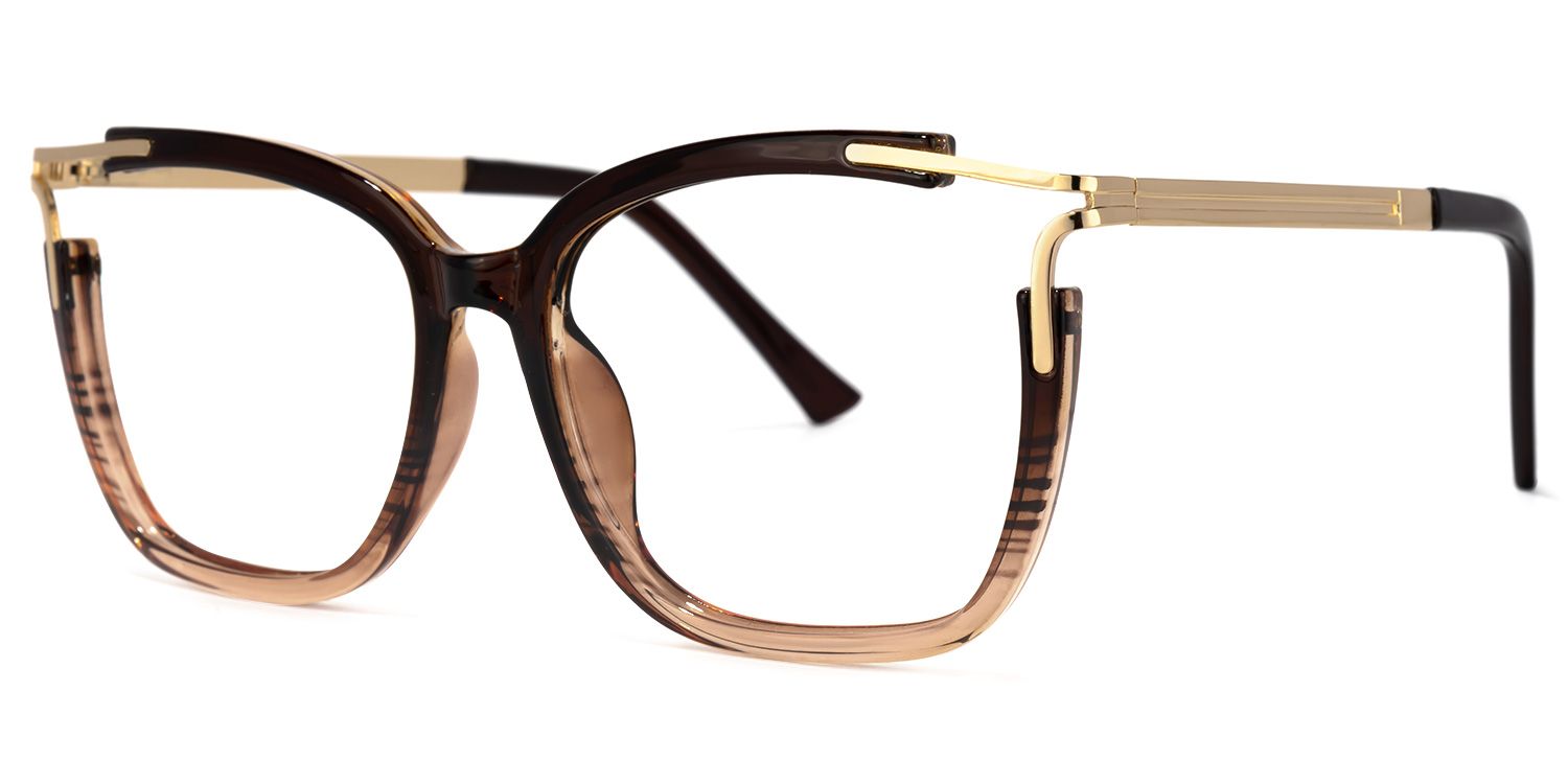 Nuriama Marron Cateye Lunettes2