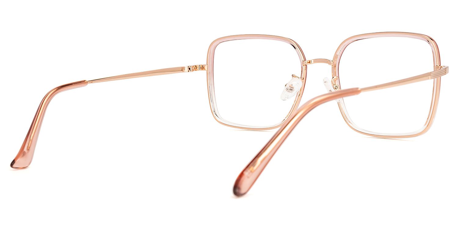 Jenifer Lunettes carrés en cristal rose 3