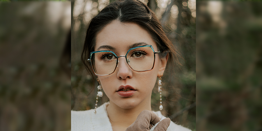 Burt Bleue Géométrique Lunettes2