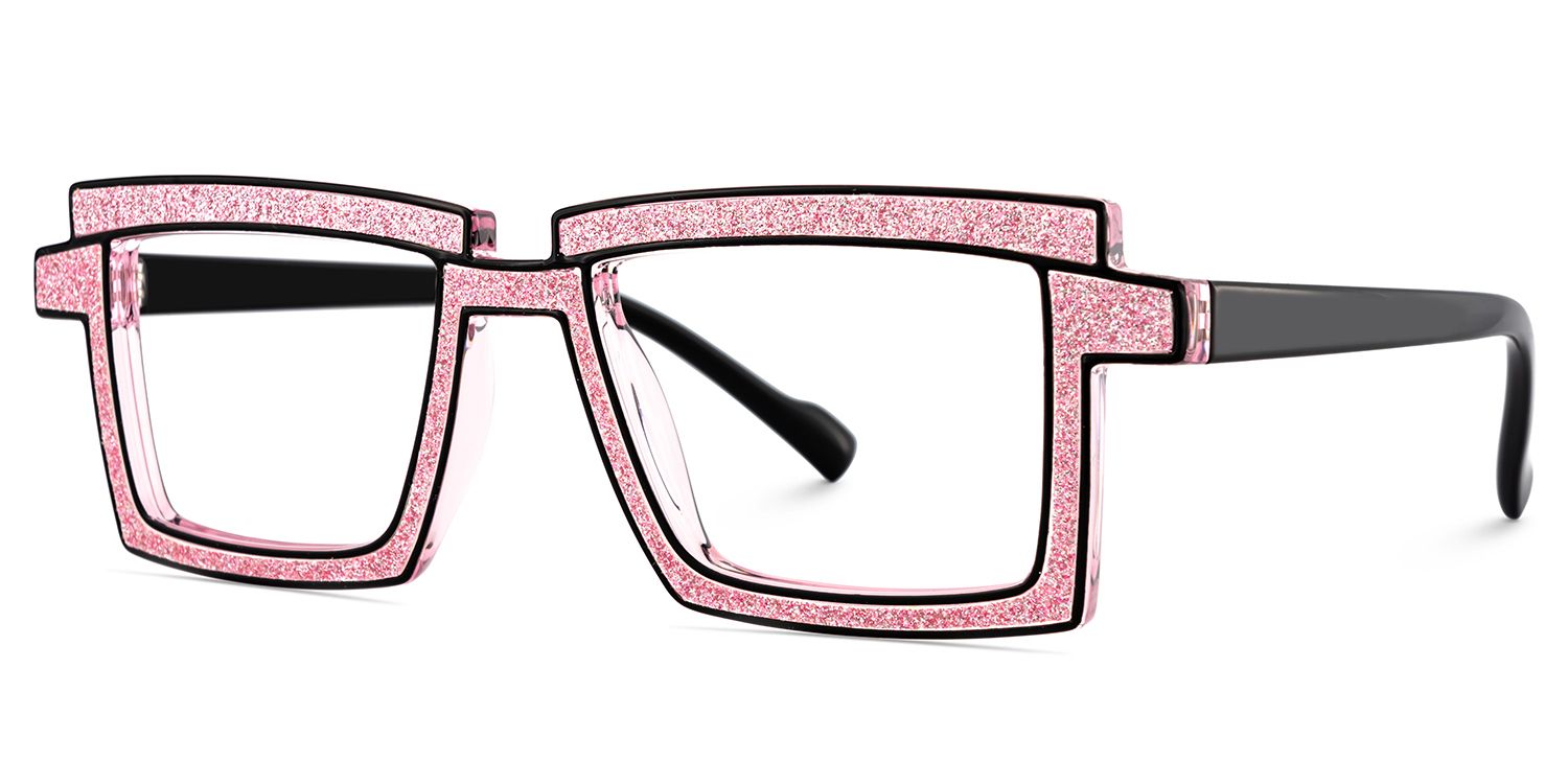 Zephyr Rose Rectangle Lunettes2