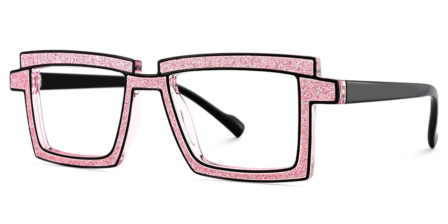 Zephyr Rose Rectangle Lunettes3