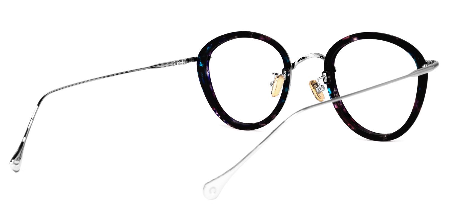 Clementine Bleue Tortue Ronde Lunettes3