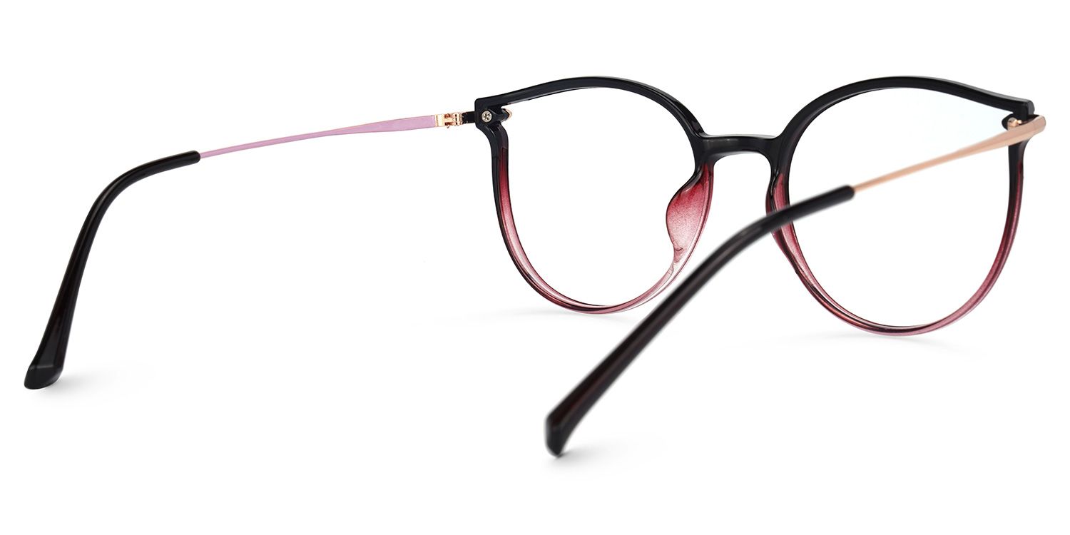 Yadejah Noir Rouge Cateye Lunettes3