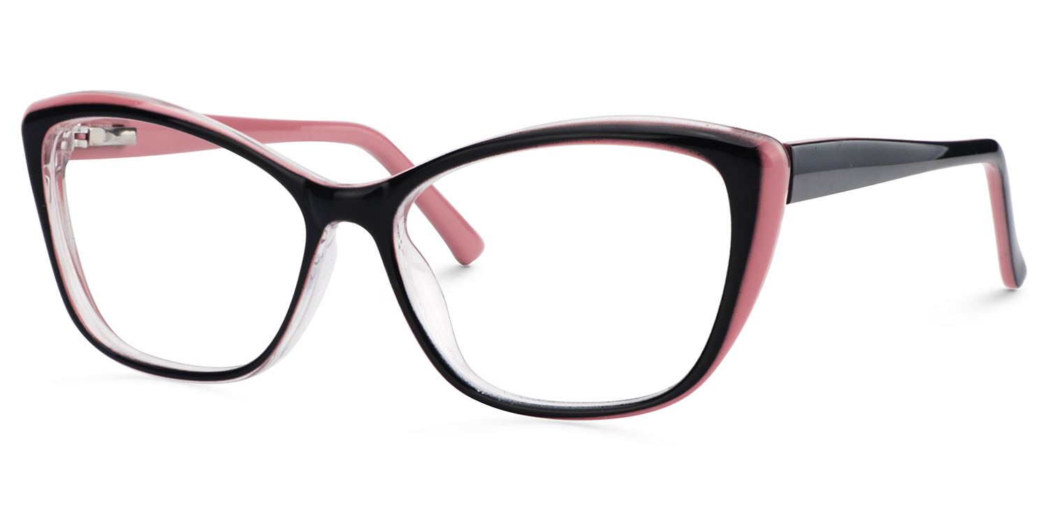 Fidelia Noir Rose Cateye Lunettes1