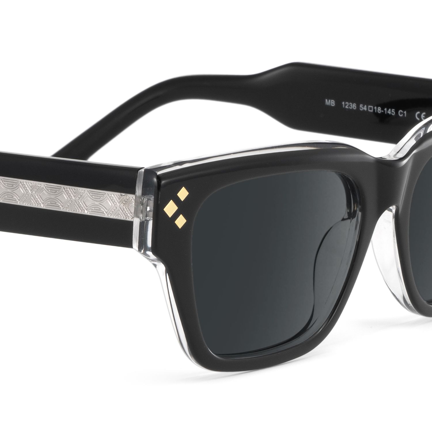 Marlowe Noir Rectangle Solaires4