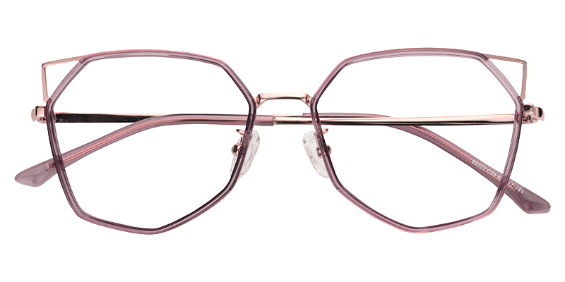 Aviva Lunettes géométriques violet clair 1