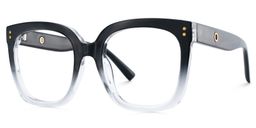 Ebony Noir Cristal Carré lunettes2