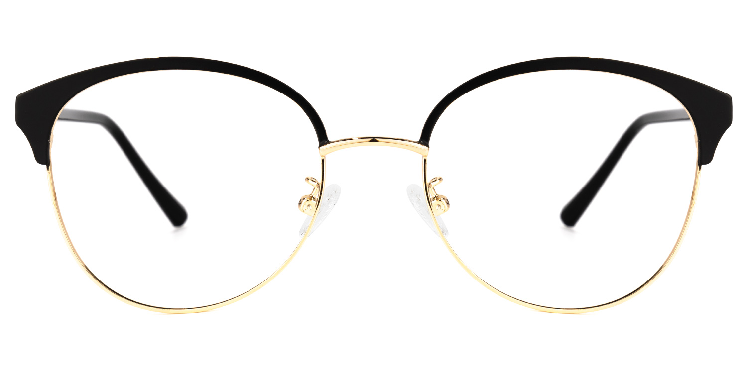 Ytonna Lunettes à sourcils en or noir0