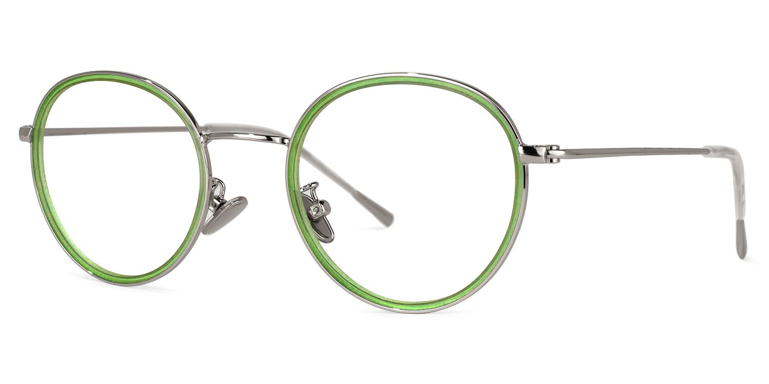Candice Lunettes Ronds Vert1