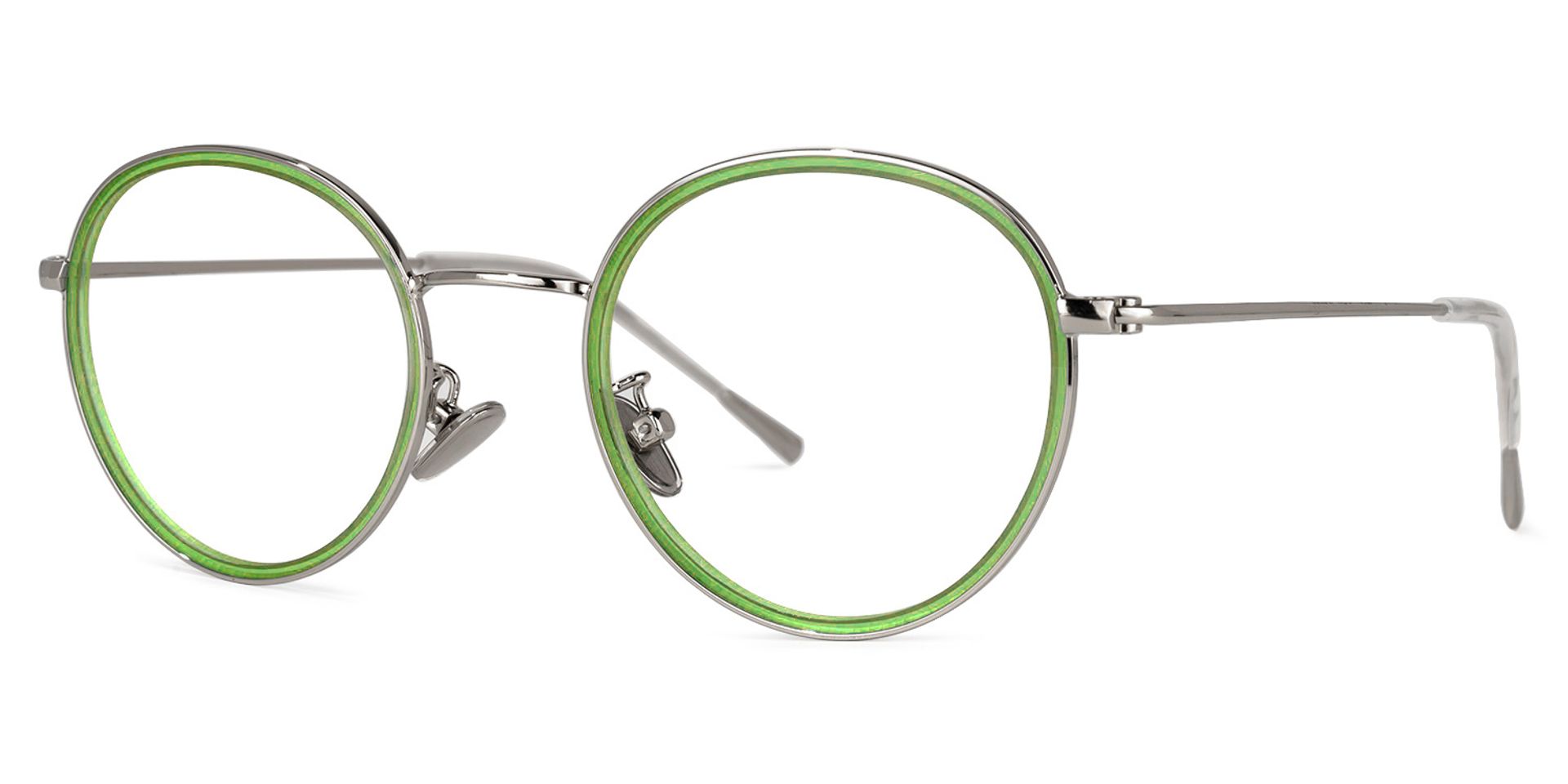 Candice Lunettes Ronds Vert1