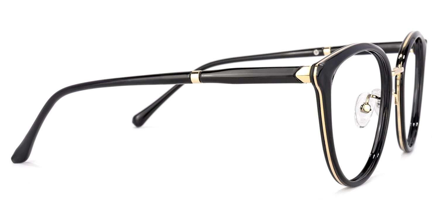 Zoe Lunettes rondes noires2