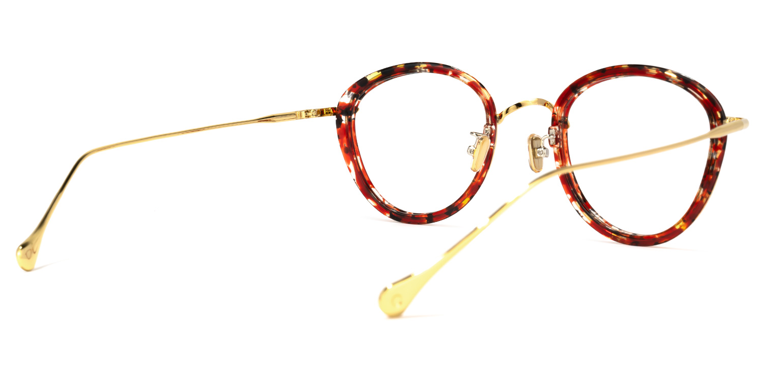 Clementine Rouge Tortue Ronde Lunettes3