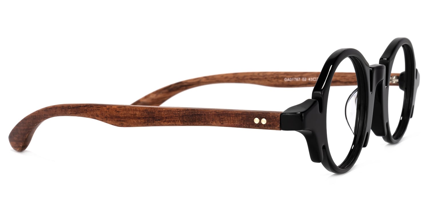 Charlie Noir Ronde Lunettes3