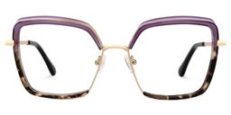 Cordaro Violet-Tortue Carré lunettes0