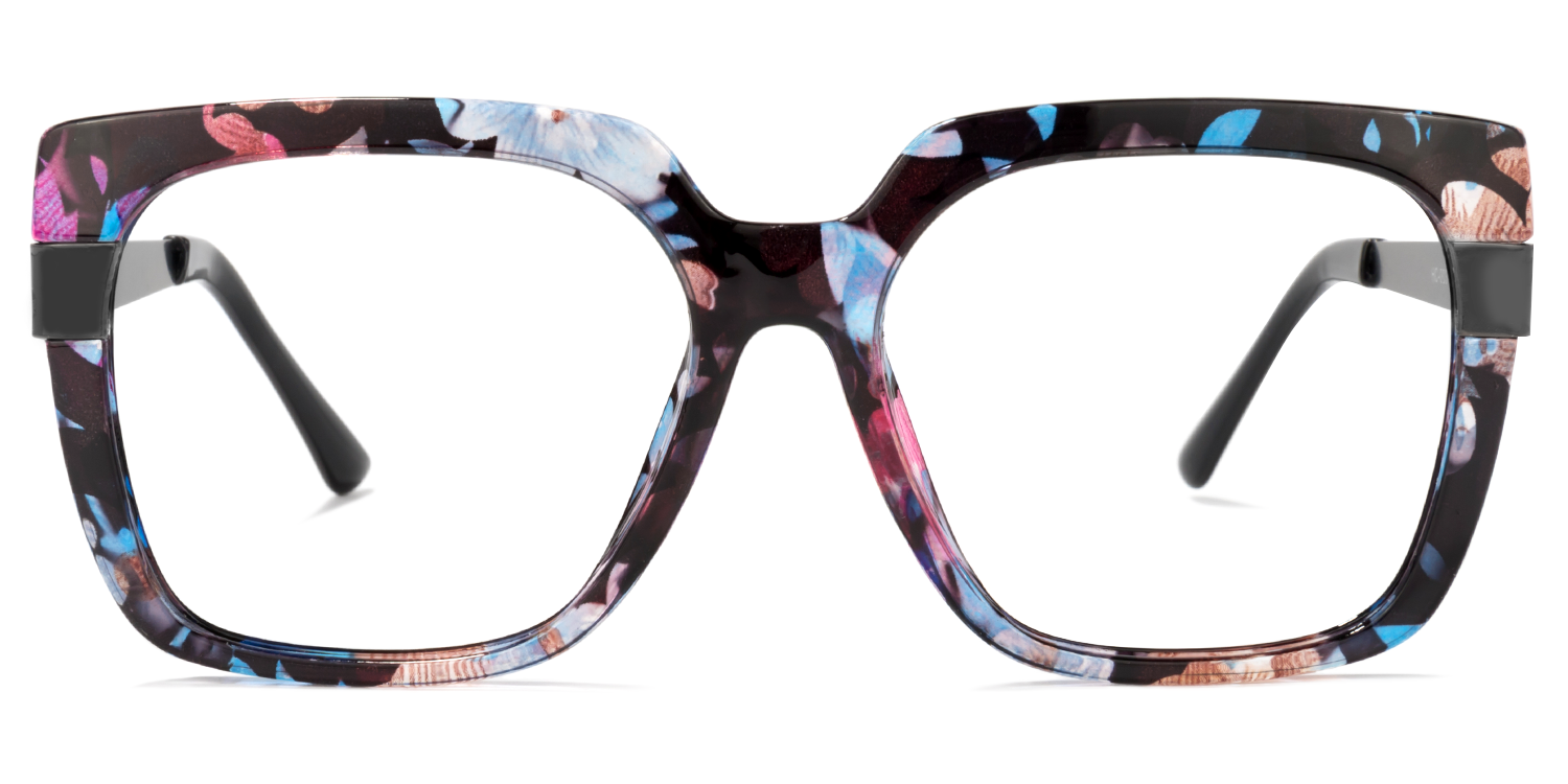 Reeves Lunettes carrées à motif floral1